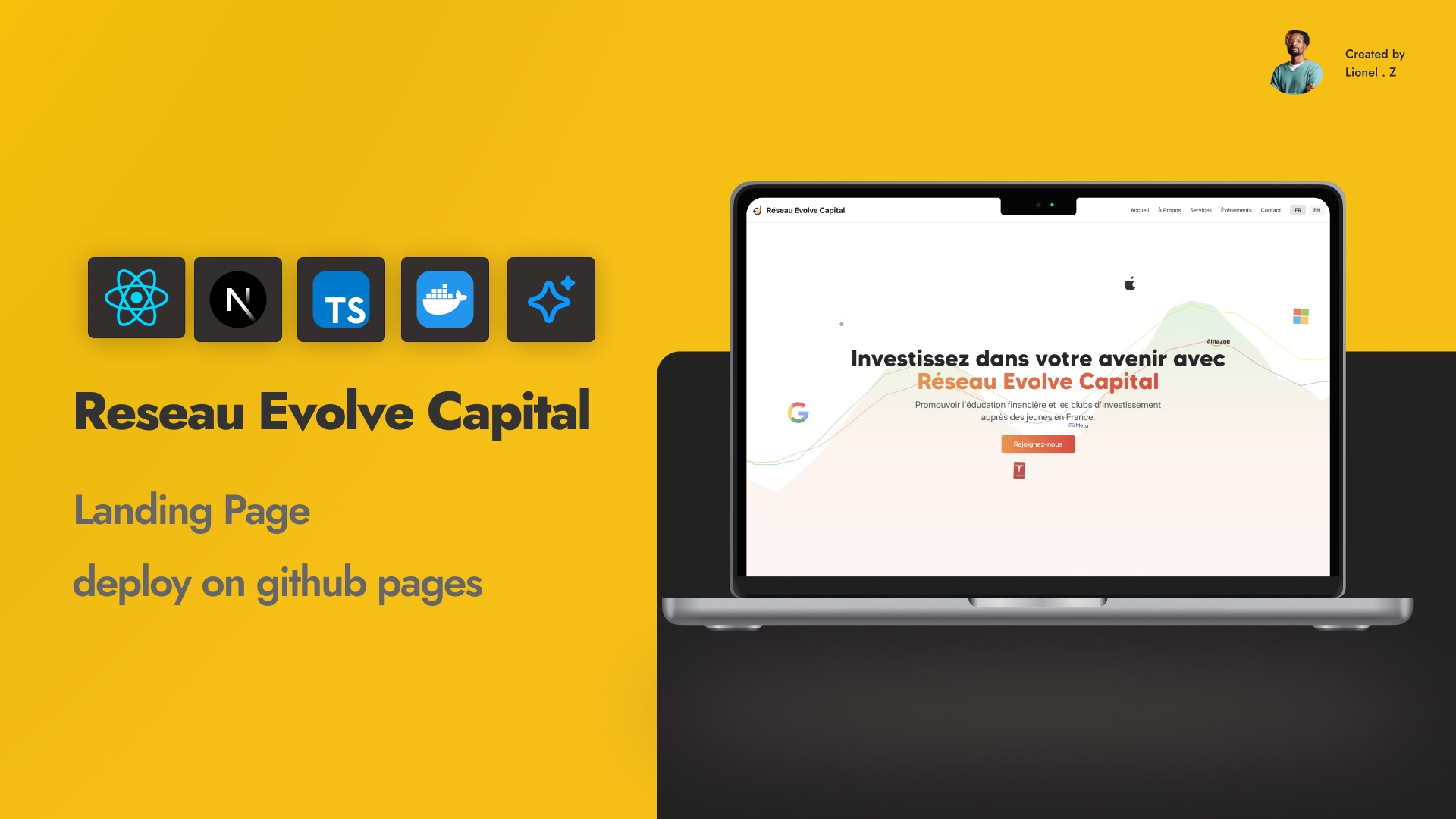 Homepage of Réseau Evolve Capital website