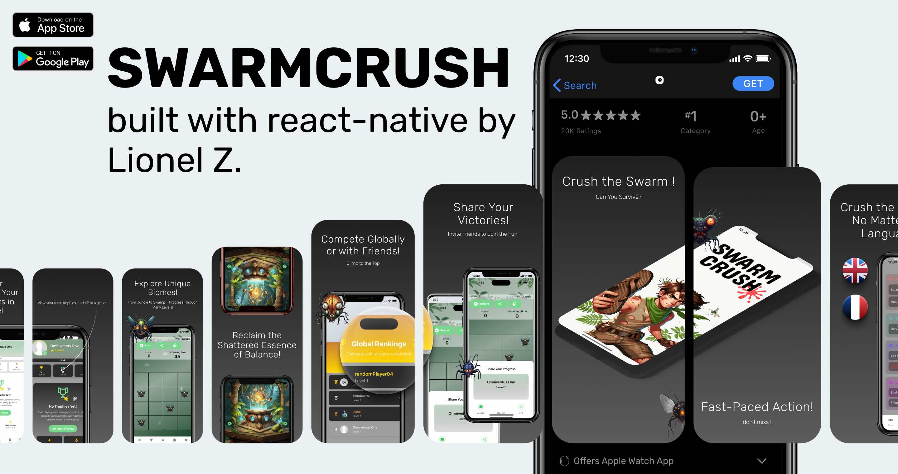 SwarmCrush App Screenshot
